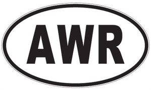 AWR - 3 Letter Initials Oval Sticker