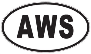 AWS - 3 Letter Initials Oval Sticker