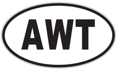 AWT - 3 Letter Initials Oval Magnet