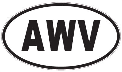 AWV - 3 Letter Initials Oval Sticker