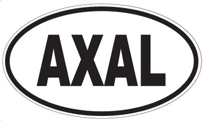 AXAL - Oval Sticker