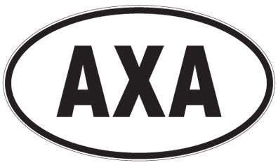 AXA - 3 Letter Initials Oval Sticker