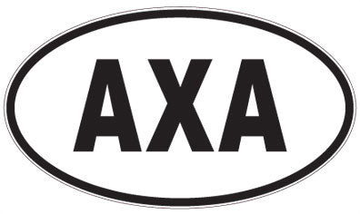 AXA - 3 Letter Initials Oval Magnet