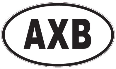 AXB - 3 Letter Initials Oval Magnet