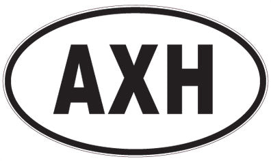 AXH - 3 Letter Initials Oval Magnet