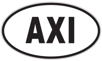 AXI - 3 Letter Initials Oval Sticker