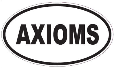 AXIOMS - Oval Sticker