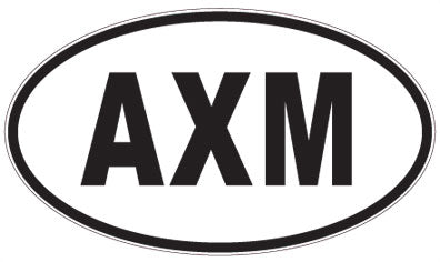 AXM - 3 Letter Initials Oval Magnet