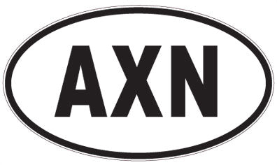 AXN - 3 Letter Initials Oval Sticker