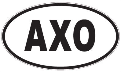AXO - 3 Letter Initials Oval Sticker