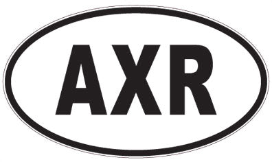 AXR - 3 Letter Initials Oval Sticker