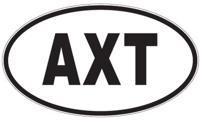 AXT - 3 Letter Initials Oval Sticker