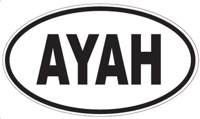 AYAH - Oval Sticker