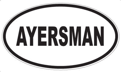 AYERSMAN - Oval Magnet
