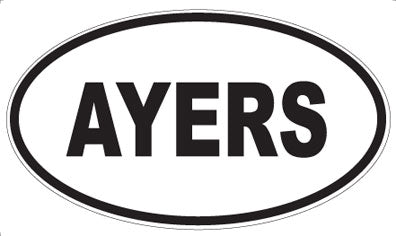 AYERS - Oval Magnet