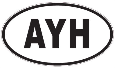 AYH - 3 Letter Initials Oval Sticker