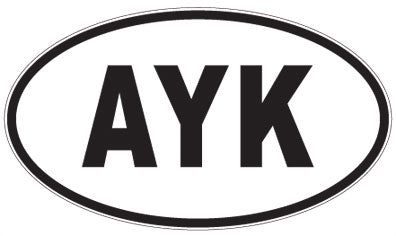 AYK - 3 Letter Initials Oval Sticker