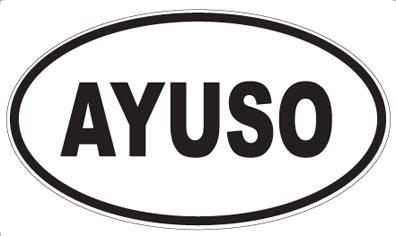AYUSO - Oval Magnet