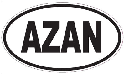 AZAN - Oval Sticker