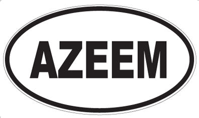 AZEEM - Oval Magnet