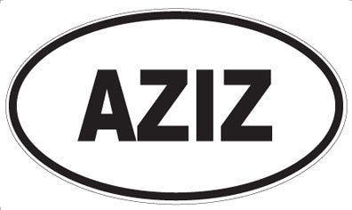 AZIZ - Oval Magnet