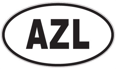 AZL - 3 Letter Initials Oval Sticker