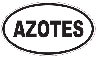 AZOTES - Oval Sticker
