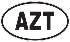 AZT - 3 Letter Initials Oval Sticker