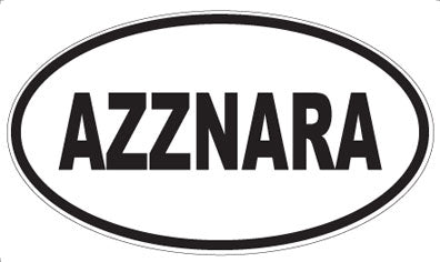 AZZNARA - Oval Sticker
