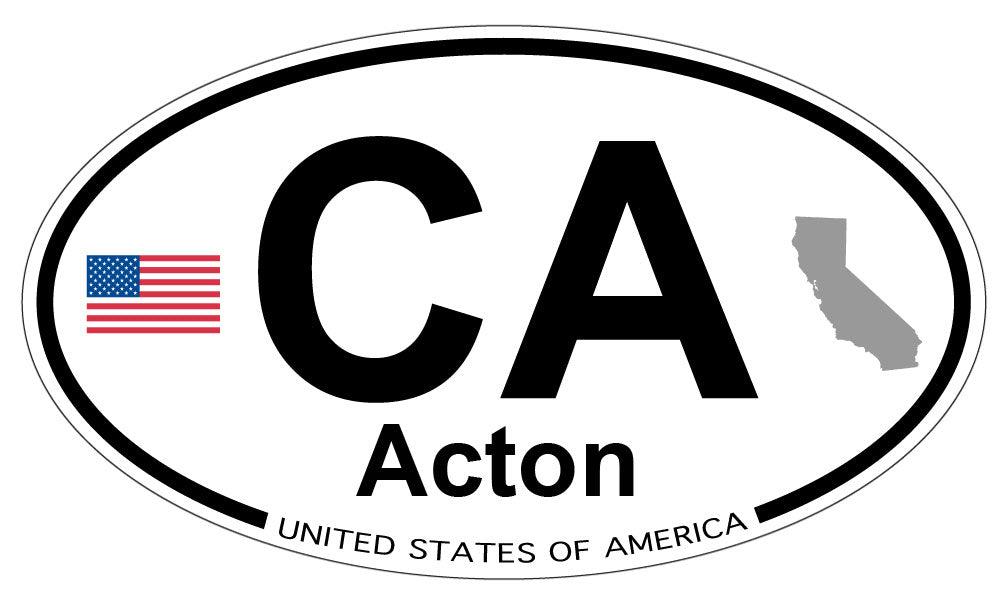 Acton, California Oval Sticker