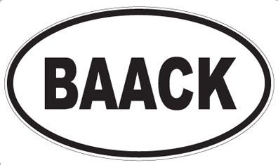 BAACK - Oval Magnet