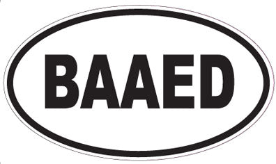 BAAED - Oval Sticker