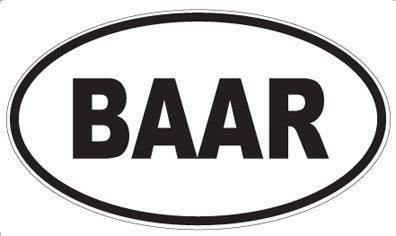 BAAR - Oval Magnet