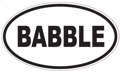 BABBLE - Oval Sticker