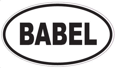 BABEL - Oval Sticker