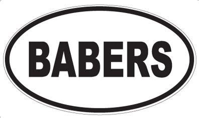 BABERS - Oval Magnet