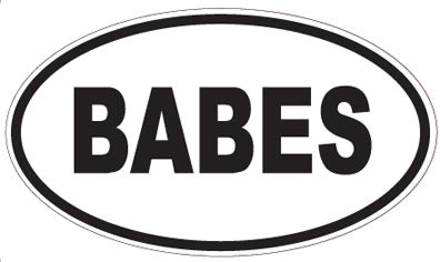 BABES - Oval Magnet