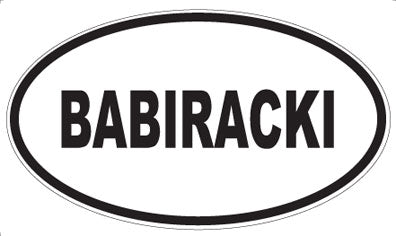 BABIRACKI - Oval Magnet