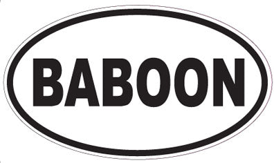BABOON - Oval Sticker