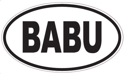 BABU - Oval Sticker