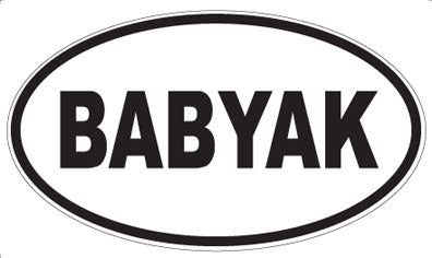 BABYAK - Oval Magnet