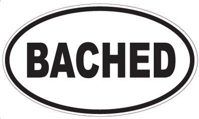 BACHED - Oval Sticker