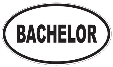 BACHELOR - Oval Magnet