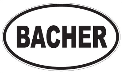 BACHER - Oval Magnet