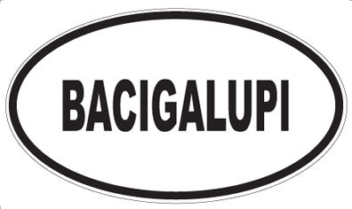 BACIGALUPI - Oval Magnet