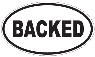 BACKED - Oval Sticker