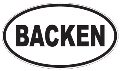 BACKEN - Oval Magnet