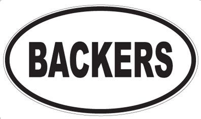 BACKERS - Oval Magnet