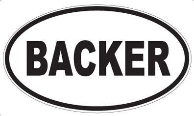 BACKER - Oval Magnet