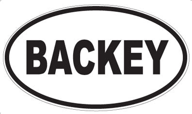 BACKEY - Oval Magnet
